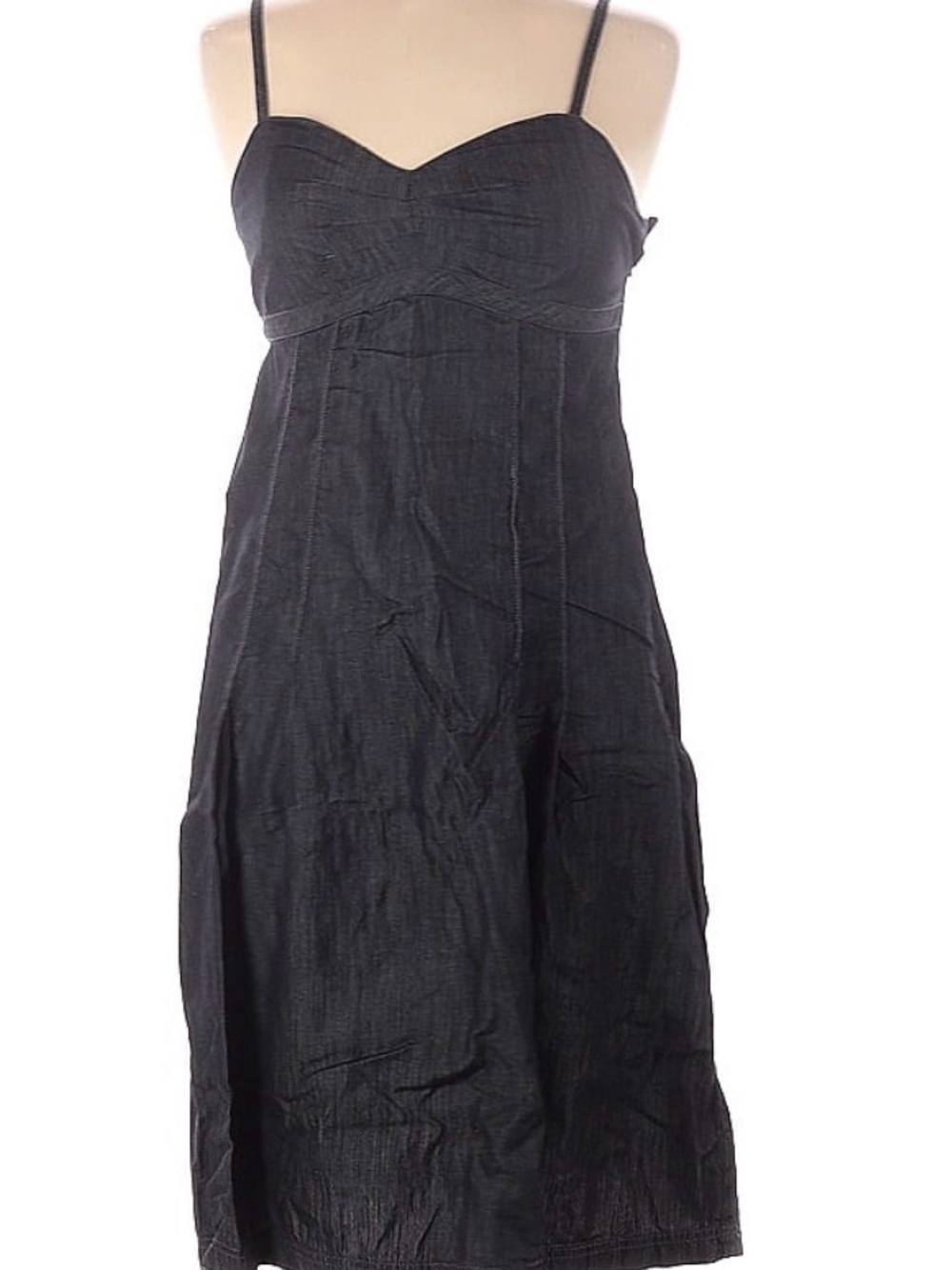 Black Spaghetti Strap Midi Dress - City - Goth